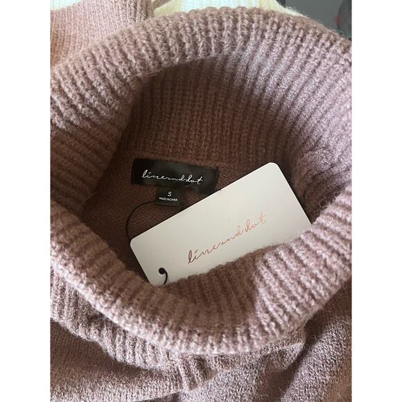 Line & Dot Brown and Cream Striped Turtleneck, Size Small - Picture 7 of 9
